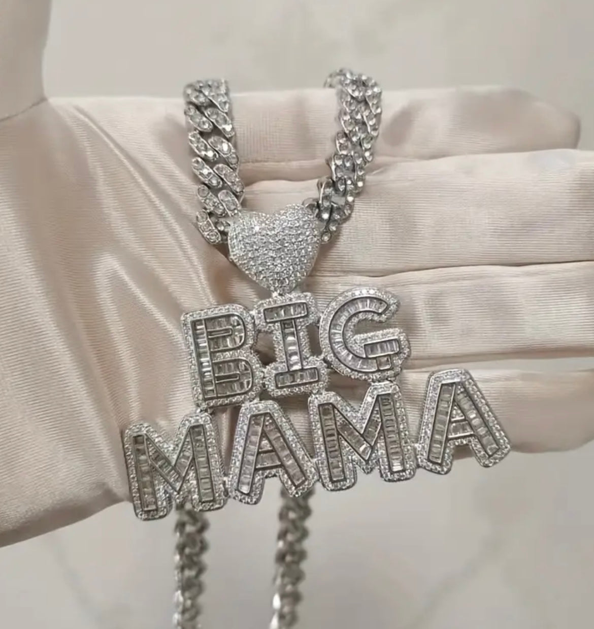 Iced Out Customized Letters Pendant Synthetic Zircon Letters Necklace With Rope Chain Choker | For Women Men Gift Hiphop Necklace