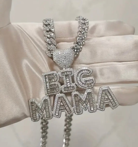 Iced Out Customized Letters Pendant Synthetic Zircon Letters Necklace With Rope Chain Choker | For Women Men Gift Hiphop Necklace