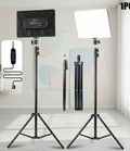 10" LED Square Light Panel with 63" Extendable Stand 3 Color 2800-6500K Studio