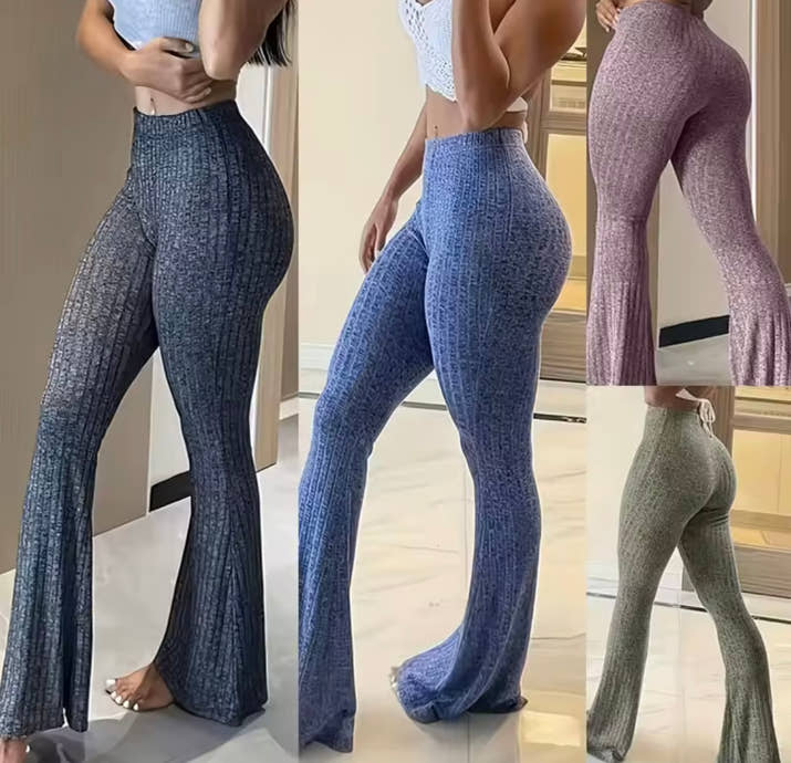 High Waist Capris Sexy Bell Bottom Flare Tights Solid Hot Y2k Women Clothes E Girl Aesthetic Pants