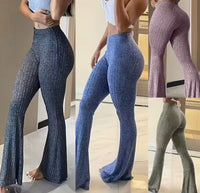 High Waist Capris Sexy Bell Bottom Flare Tights Solid Hot Y2k Women Clothes E Girl Aesthetic Pants