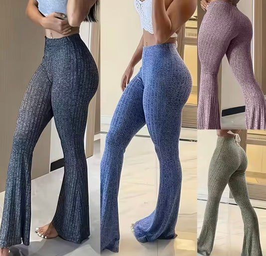 High Waist Capris Sexy Bell Bottom Flare Tights Solid Hot Y2k Women Clothes E Girl Aesthetic Pants