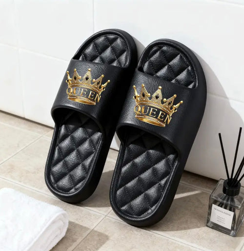 1pc Queen Crown Unisex Thick-Soled Slippers | Comfortable and Breathable, Suitable for Indoor and Outdoor Use, Durable for women EVA Material, Everyday