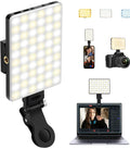 60 LED High Power Selfie light,Rechargeable Clip Fill Video Conference Light with Front & Back Clip,  Cellphone  Accessories  Adjusted 3 Light Modes for Smartphone iPhone, Android, iPad, Laptop, for Makeup, Selfie