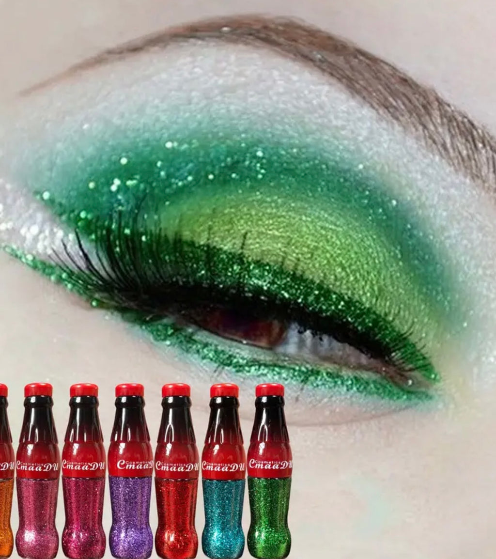 7pcs Pearlescent Glitter Powder Eyeliner Liquid Pen, Waterproof, Sweat Proof, Not Easy To Smudge, Not Caking, Colorful Liquid Eyeliner Eye Shadow, Suitable For Christmas Makeup