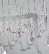 9 Stylish And Light Luxury Y2K Style Necklace Set with Geometric Pendant, Alloy Material, Suitable for Everyday Party Wear Or As a Gift to Friends