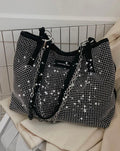 Elegant Shoulder Bag for Work & Back To School, Fashionable Chain Strap Design Large