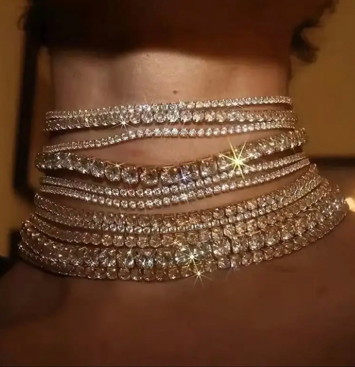 Luxurious And Elegant Multi-Layered Necklace, a Fashionable And Shiny Necklace, a Party Accessory Women, Daily And Banquet Events