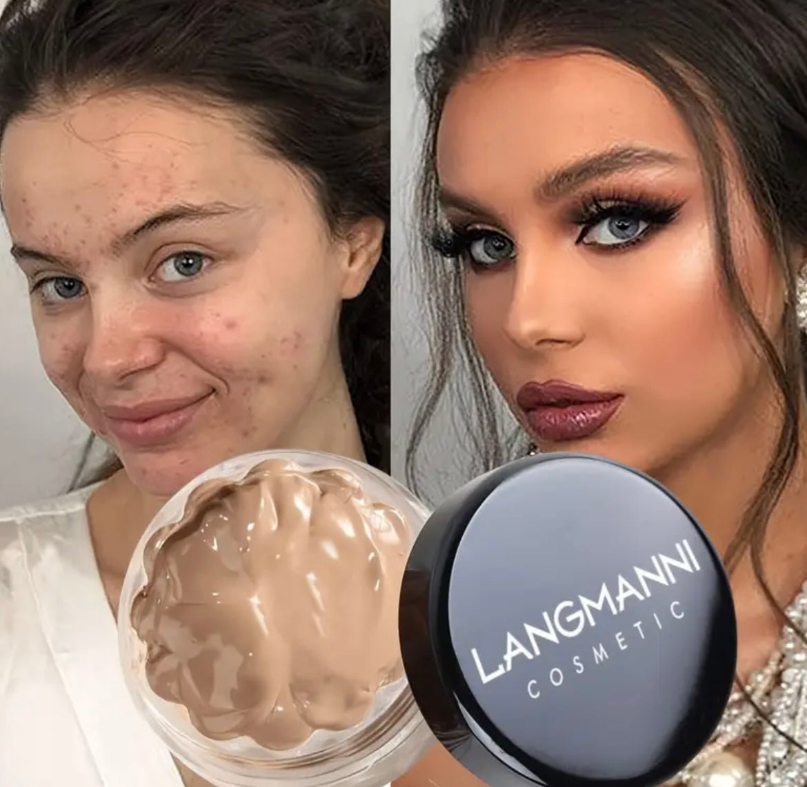 3pcs/set Longwear& Easy to Apply Cream Concealer Foundation, Waterproof Contour Makeup. Corrects Dark Circles Red Marks Eye Bags Freckle