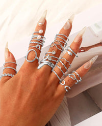 CHICUTIE Gold Knuckle Rings Set For Women Stackable Joint Finger Midi Rings Dainty Cubic Crystal Zirconia Hollow Twist Cute