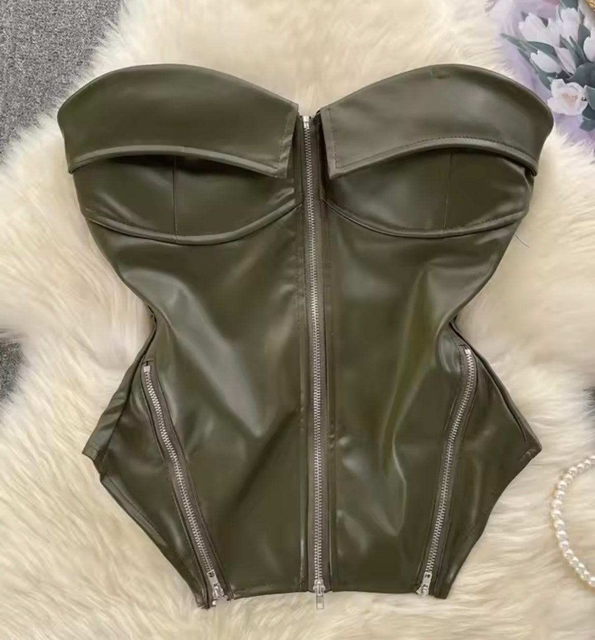 Silver Gold Corsets for Women Steampunk Gothic Corset Bustier with Zipper  Vintage Style