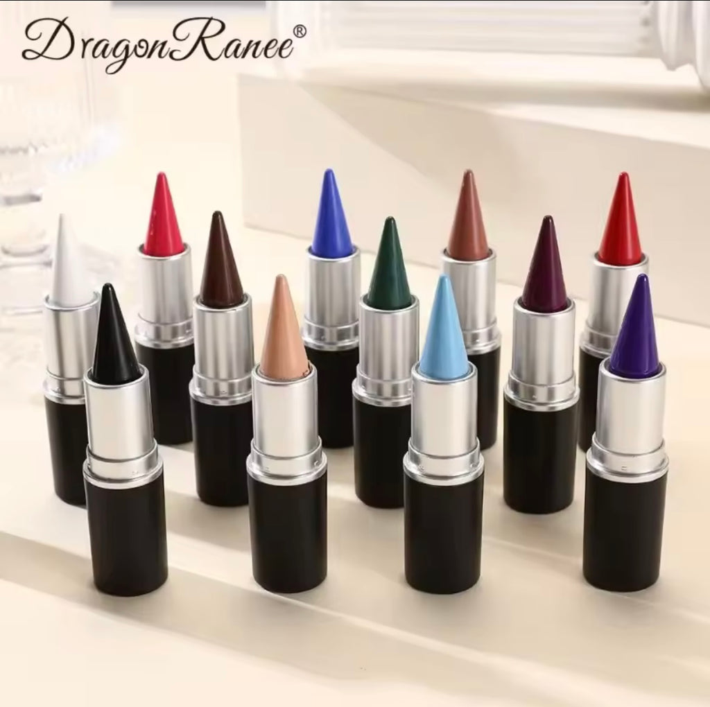 12 Colors Waterproof Eyeliner Cream Lasting Easy To Wear Eye Liner Gel Black Blue