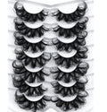 7 Pairs 25mm False Eyelashes Fluffy Soft Thick Doll Eye Cat Eye Dramatic False Eyelashes Natural Eye Makeup