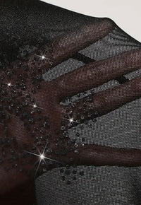 Sexy rhinestone dollar pattern mesh slim fit dress (no underwear set)