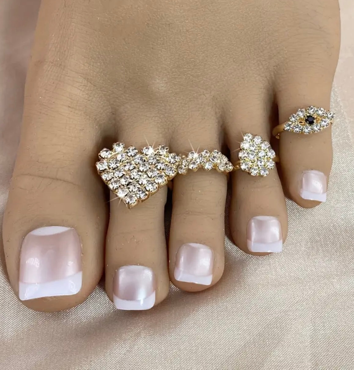 Elegant 4pcs Women's Rings Set - Heart & Geometric Designs for Parties & Gifts