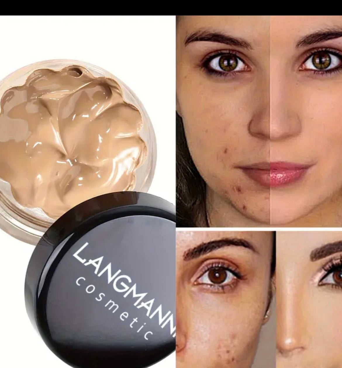 3pcs/set Longwear& Easy to Apply Cream Concealer Foundation, Waterproof Contour Makeup. Corrects Dark Circles Red Marks Eye Bags Freckle