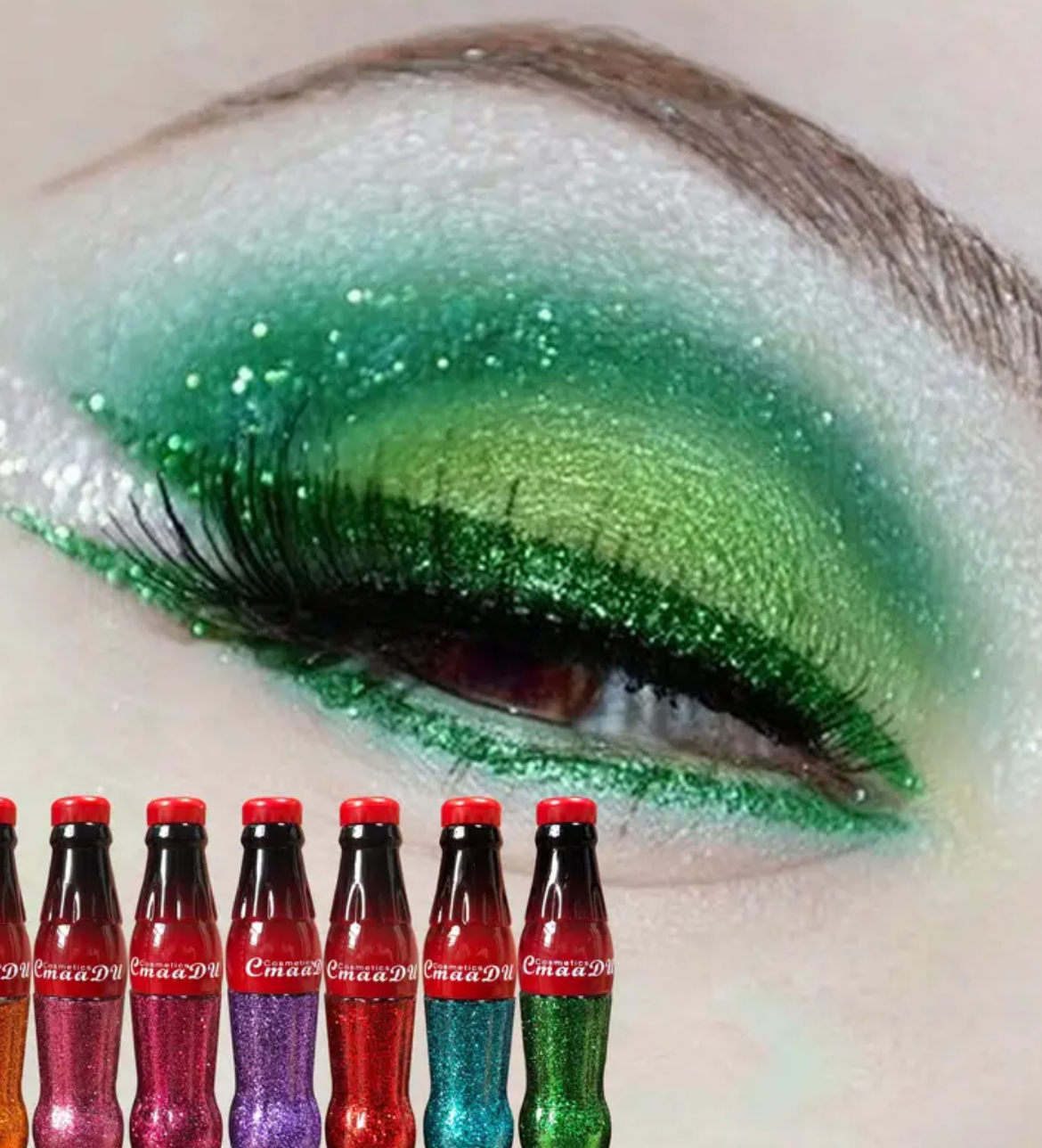 7pcs Pearlescent Glitter Powder Eyeliner Liquid Pen, Waterproof, Sweat Proof, Not Easy To Smudge, Not Caking, Colorful Liquid Eyeliner Eye Shadow, Suitable For Christmas Makeup