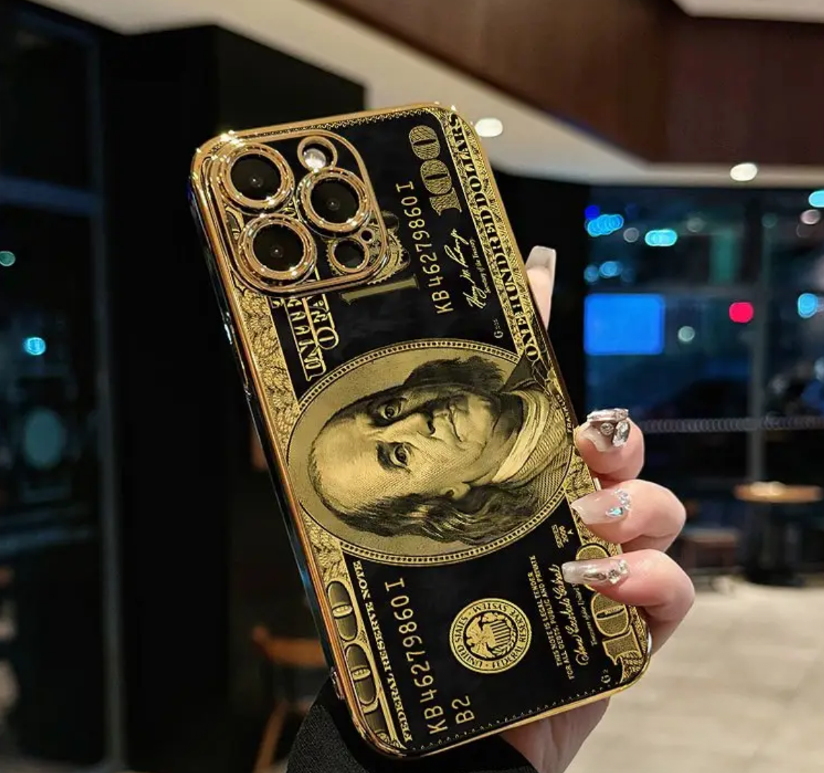 Phone Case - High-End Quality! A Gold-Plated Phone Case with Classic Elements And Creative Designs, Featuring UV Printing, Wear-Resistant And Anti-Slip Properties, Made from PC Material, Compatible with Various Iphone Including 17/16/15/14/13/12/11.