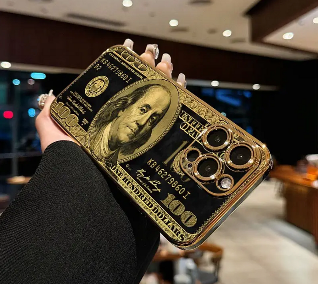 Phone Case - High-End Quality! A Gold-Plated Phone Case with Classic Elements And Creative Designs, Featuring UV Printing, Wear-Resistant And Anti-Slip Properties, Made from PC Material, Compatible with Various Iphone Including 17/16/15/14/13/12/11.