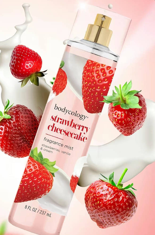 body mist strawberry cheesecake