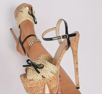 Women's Elegant French Parisian Street Style Sandals - 6.69inch Stiletto Heel with Adjustable Mary Jane Strap,  Upper & Rubber Sole