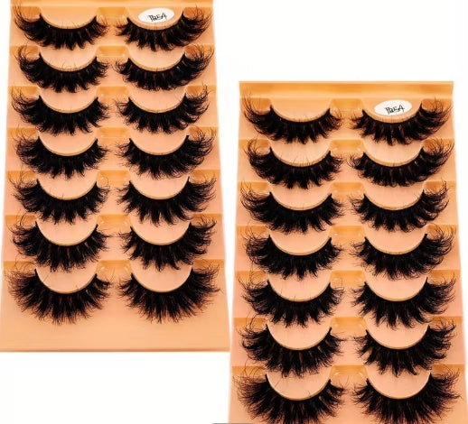 Fluffy Cat Eye False Eyelashes, Mixed Style Extension, Lightweight Natural Look for Holiday