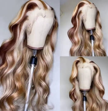 613 Ombre Blonde Colored Lace Front Wigs 13x4 HD Frontal Human Hair Wigs For Women 100% Glueless Brazilian Pre Plucked Lace Wigs