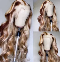 613 Ombre Blonde Colored Lace Front Wigs 13x4 HD Frontal Human Hair Wigs For Women 100% Glueless Brazilian Pre Plucked Lace Wigs