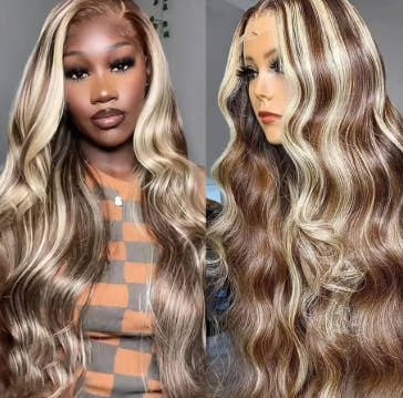 613 Ombre Blonde Colored Lace Front Wigs 13x4 HD Frontal Human Hair Wigs For Women 100% Glueless Brazilian Pre Plucked Lace Wigs