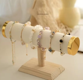 New T-bar, jewelry chain, headband, watch, necklace, bracelet, display stand, shelf stand, women's fashion, colors, gold style