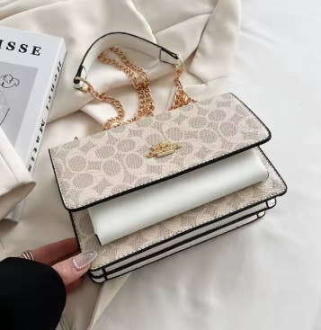 2025 New! Luxury - Brand Women's High - Quality Fashion Handbag - Chain - Strap Multi - Compartment Small Square Bag in European