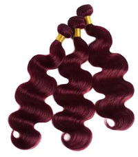 Body Wave Bundles Human Hair 99J Burgundy Color Human Hair 3 Bundles Brazilian Virgin Human Hair Weave Extensions for Wome
