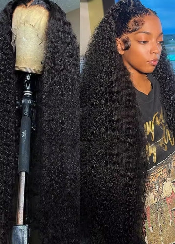 40 50 Inch Water Wave Curly Lace Front Wigs 13x4 13x6 HD Deep Wave Lace Frontal Wig 7x5 Glueless Human Hair Wigs For Women 300%