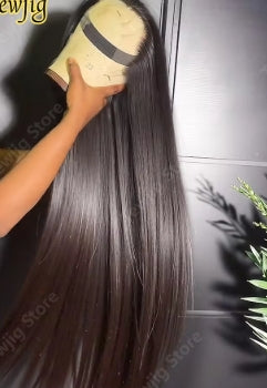 Tewjig 30 40 Inch 200 Density HD Lace Wigs Human Hair Brazilian 13x4 Bone Straight Human Hair 13x6 HD Lace Frontal Wig For Women