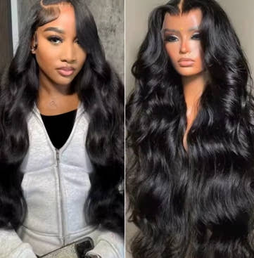 200 Density Body Wave 13x4 HD Transparent Lace Front 100% Human Hair Wig Black 13x6 Lace Frontal Wigs 32 34 36 Inches Preplucked