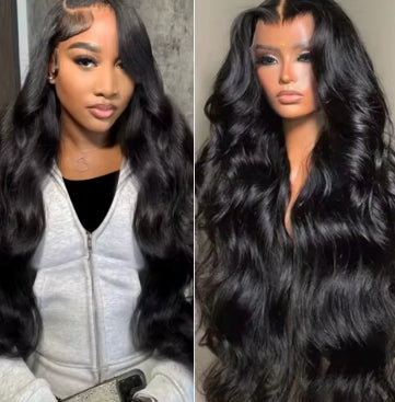 200 Density Body Wave 13x4 HD Transparent Lace Front 100% Human Hair Wig Black 13x6 Lace Frontal Wigs 32 34 36 Inches Preplucked