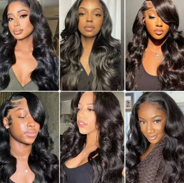 200 Density Body Wave 13x4 HD Transparent Lace Front 100% Human Hair Wig Black 13x6 Lace Frontal Wigs 32 34 36 Inches Preplucked