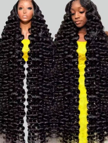 HD 13x6 Loose Nature Wave Lace Front Human Hair Wigs 250% Transparent 30 40 Inch 13x4 360 Full Deep Water Wave Lace Frontal Wig
