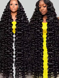 HD 13x6 Loose Nature Wave Lace Front Human Hair Wigs 250% Transparent 30 40 Inch 13x4 360 Full Deep Water Wave Lace Frontal Wig