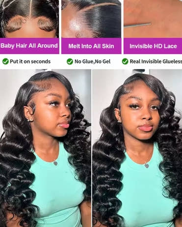 HD 13x6 Loose Nature Wave Lace Front Human Hair Wigs 250% Transparent 30 40 Inch 13x4 360 Full Deep Water Wave Lace Frontal Wig