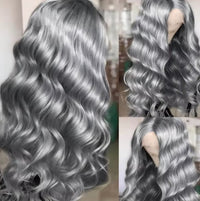 Cosplay Body Wave Silver Grey 13X4 Lace Front Wigs Human Hair 13x6 HD Lace Front Wigs Remy Brazilian 613 Colored Human Hair Wigs