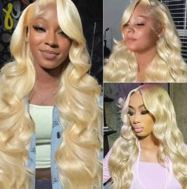 613 Blonde Body Wave 13x6 HD Lace Frontal 100 Human Hair Wigs 30 36 Inch Honey Colored Lace Closure Front Wig for Black Women