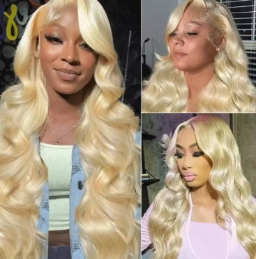 613 Blonde Body Wave 13x6 HD Lace Frontal 100 Human Hair Wigs 30 36 Inch Honey Colored Lace Closure Front Wig for Black Women