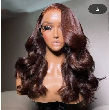 Chocolate Brown Body Wave Lace Front Wig Transparent 13x6 HD Lace Frontal Wigs Preplucked Colored Human Hair Wigs 4x4 5x5 13x4