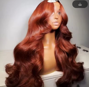 Reddish Brown 13x6 Lace Frontal Wig Brazilian Colored 13x4 Body Wave Human Hair Wigs Hd Transparent 4x4 5x5 Closure Wig 40 Inch