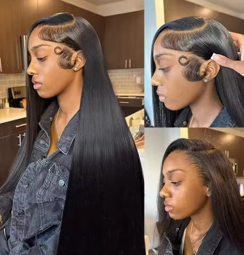 100% Malaysia Human Hair 13x6 Bone Straight Lace Front Human Hair Wigs 30 Inch 13x4 Lace Frontal Wig for Women Pre Plucked