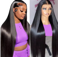 100% Malaysia Human Hair 13x6 Bone Straight Lace Front Human Hair Wigs 30 Inch 13x4 Lace Frontal Wig for Women Pre Plucked