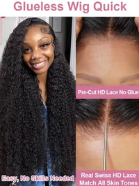 40 50 Inch Water Wave Curly Lace Front Wigs 13x4 13x6 HD Deep Wave Lace Frontal Wig 7x5 Glueless Human Hair Wigs For Women 300%