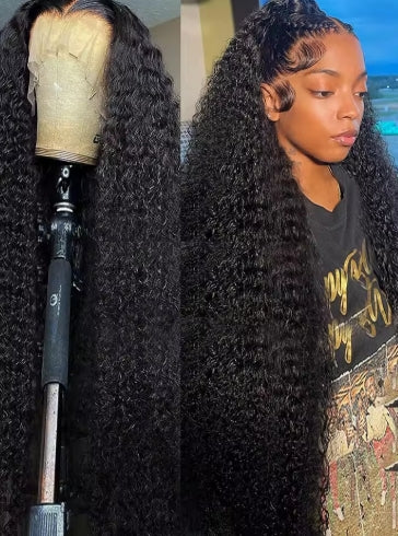 40 50 Inch Water Wave Curly Lace Front Wigs 13x4 13x6 HD Deep Wave Lace Frontal Wig 7x5 Glueless Human Hair Wigs For Women 300%