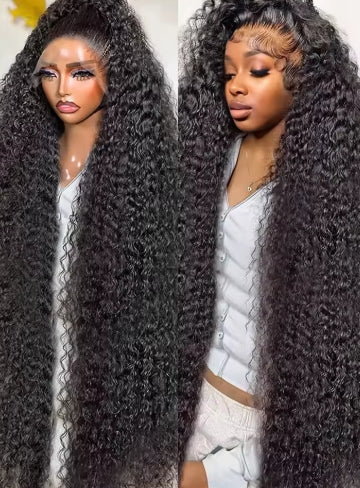 40 50 Inch Water Wave Curly Lace Front Wigs 13x4 13x6 HD Deep Wave Lace Frontal Wig 7x5 Glueless Human Hair Wigs For Women 300%